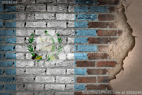 Image of Dark brick wall with plaster - Guatemala