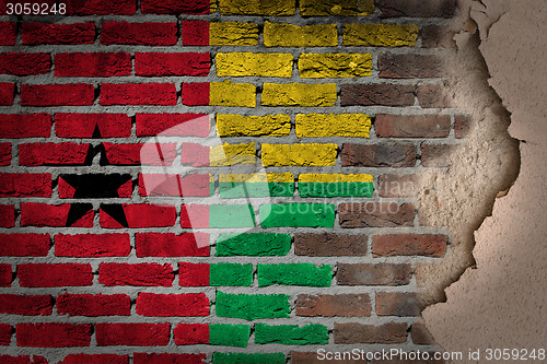 Image of Dark brick wall with plaster - Guinea Bissau