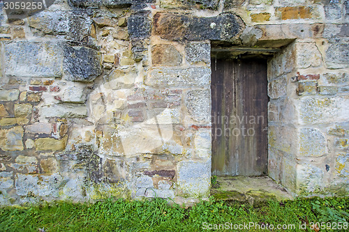 Image of old, medieval abbey wall