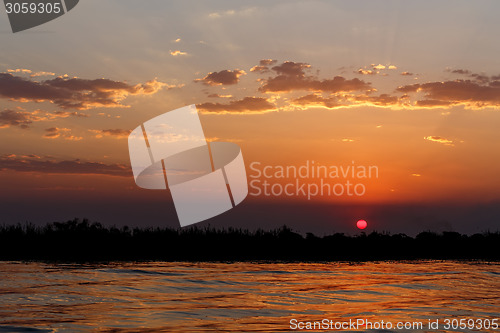 Image of African sunset on Chobe river