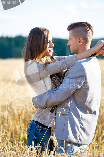 Image of Happy smiling young couple outdoor. valentine concept