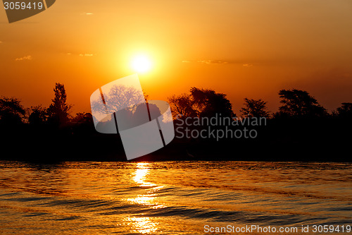 Image of African sunset on Chobe river