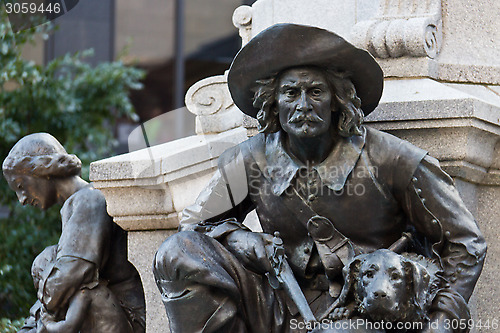 Image of Statue of Lambert Closse at the Maisonneuve Monument at Place d'