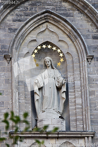 Image of Statue of the Virgin Mary at the Notre-Dame Basilica in Montreal