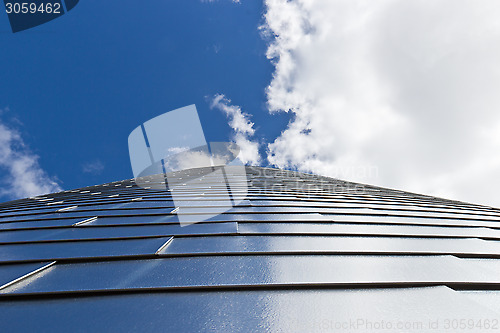 Image of Tall building against the blue sky