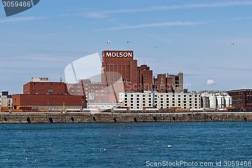 Image of MONTREAL, CANADA -  August 24, 2013: The Molson Brewery at the O