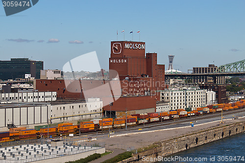 Image of MONTREAL, CANADA -  August 24, 2013: The Molson Brewery at the O
