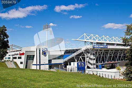 Image of MONTREAL, CANADA - August 23, 2013: Saputo Stadium the home of t