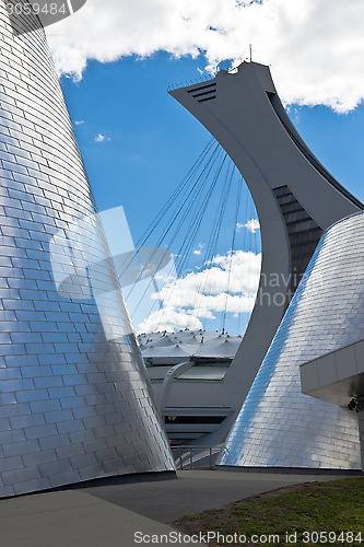 Image of The tower of the Olympic Stadium in Montreal, Canada