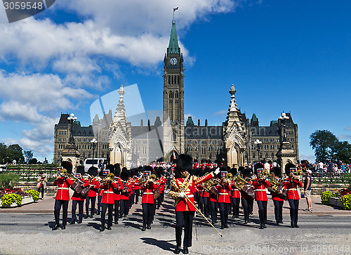 Image of OTTAWA, ONTARIO/CANADA - AUGUST 10, 2013: Changing of the Guard 