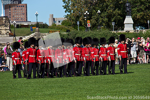 Image of OTTAWA, ONTARIO/CANADA - AUGUST 10, 2013: Changing of the Guard 