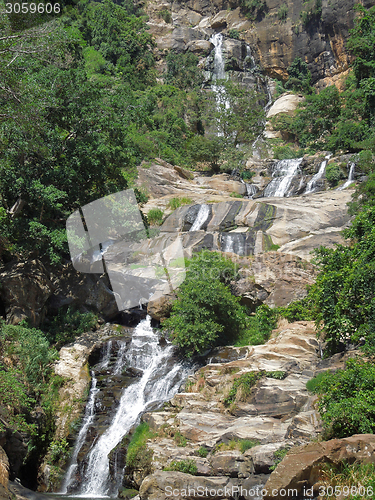 Image of waterfall in Sri Lanka