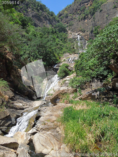 Image of waterfall in Sri Lanka