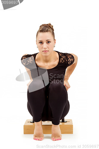 Image of Young professional gymnast woman