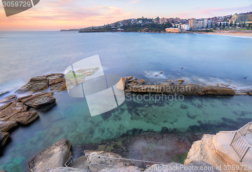 Image of Looking down into Giles Baths Coogee sunrise