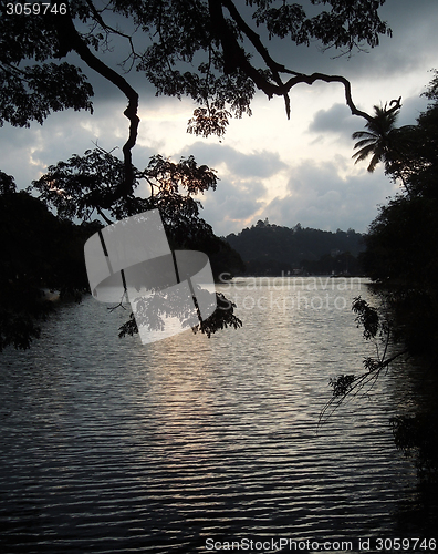 Image of waterside scenery in Sri Lanka