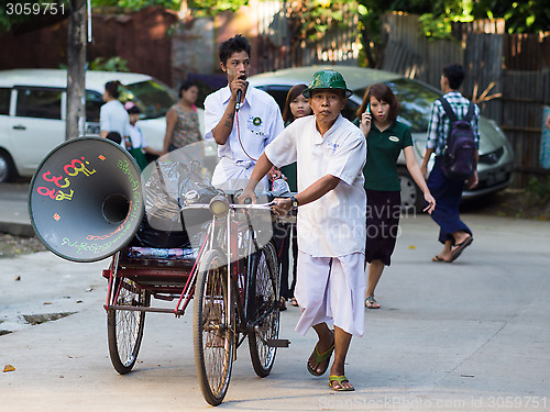 Image of Religious propaganda in Yangon, Myanmar