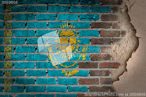 Image of Dark brick wall with plaster - Kazakhstan