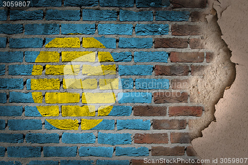 Image of Dark brick wall with plaster - Palau