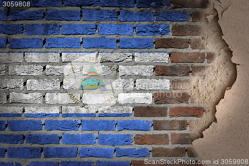 Image of Dark brick wall with plaster - Nicaragua