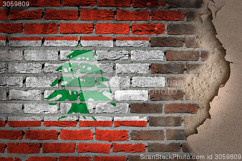 Image of Dark brick wall with plaster - Lebanon