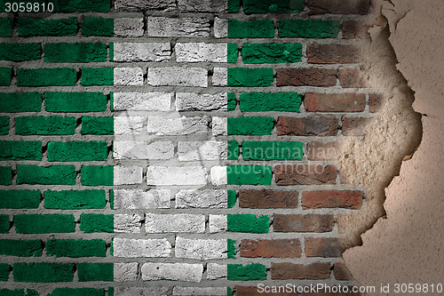 Image of Dark brick wall with plaster - Nigeria