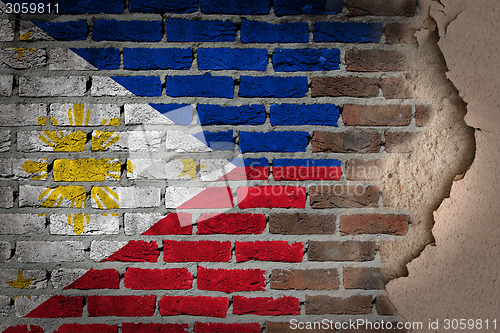 Image of Dark brick wall with plaster - Phillipines