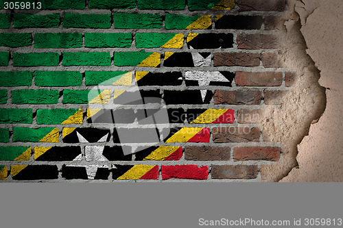 Image of Dark brick wall with plaster - Saint Kitts and Nevis
