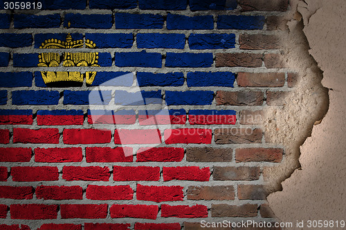 Image of Dark brick wall with plaster - Liechtenstein