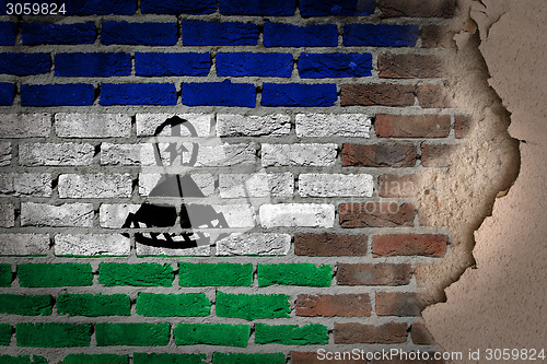 Image of Dark brick wall with plaster - Lesotho