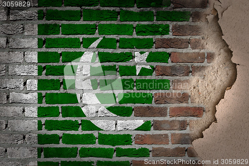 Image of Dark brick wall with plaster - Pakistan