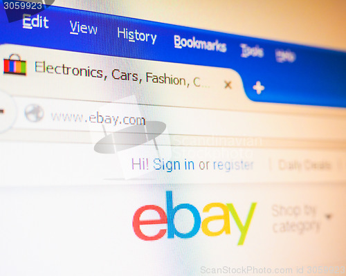 Image of Ebay home page