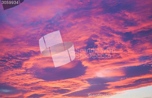 Image of Red sky at sundown