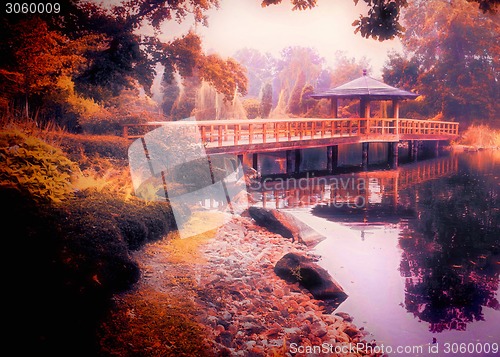 Image of Misty Japanese garden 