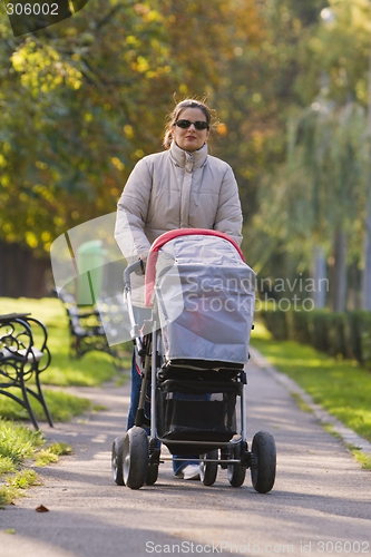 Image of Mother with pram