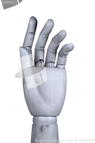 Image of Wooden hand with bent fingers