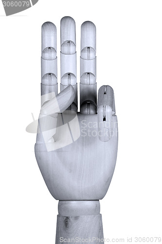 Image of Showing three fingers