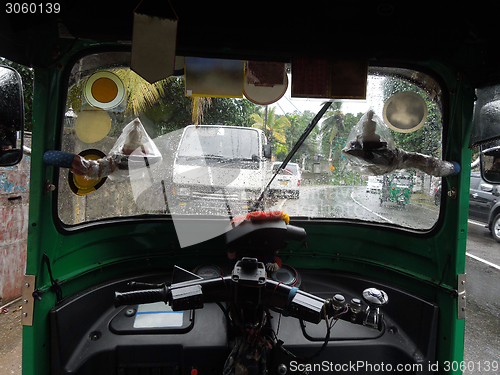 Image of inside auto rickshaw