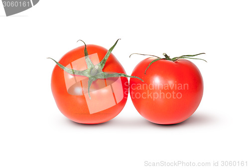 Image of Two Fresh Red Juicy Tomato