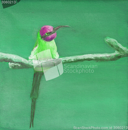 Image of Painting of carmine bee eater