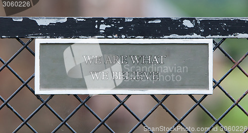 Image of We are what we believe
