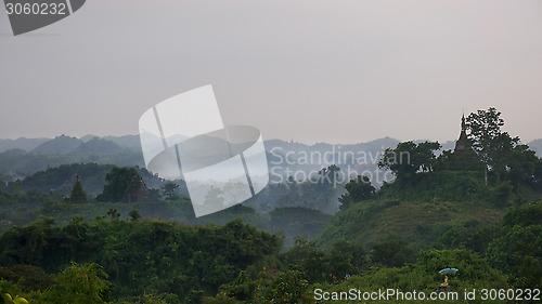 Image of Hazy landscape at Mrauk U, Myanmar