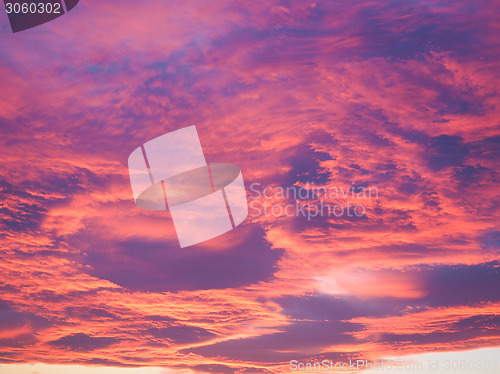 Image of Red sky at sundown