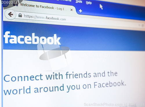 Image of Facebook home page