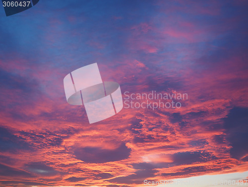 Image of Red sky at sundown