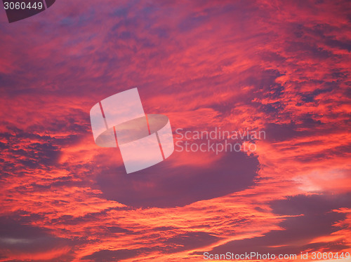 Image of Red sky at sundown