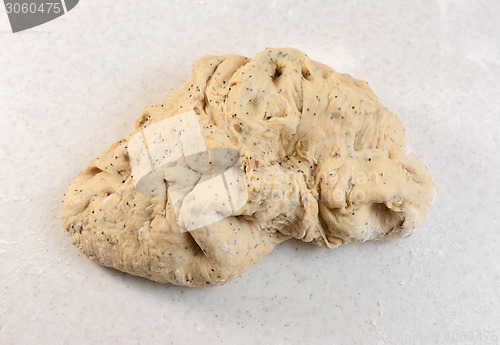 Image of Kneaded bread dough after rising