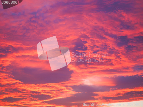 Image of Red sky at sundown