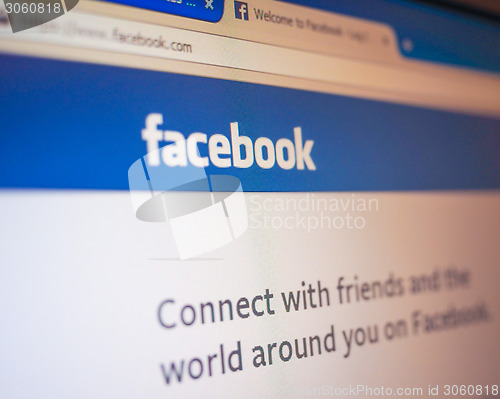 Image of Facebook home page