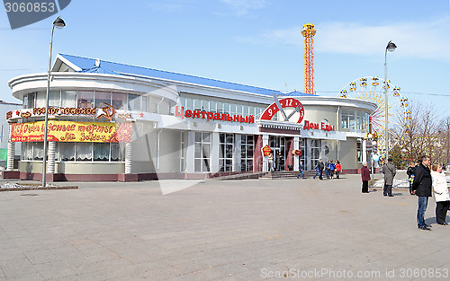 Image of The central house of food in the foot boulevard in Tyumen.